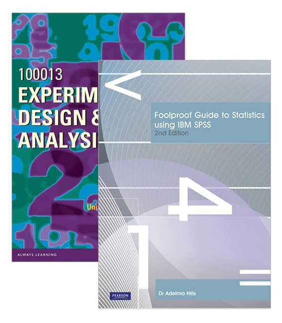Foolproof Guide to Statistics Using IBM SPSS 2nd Edition By Adelma Hills Foolproof Guide to Statistics Using IBM SPSS 2nd Edition By Adelma Hills