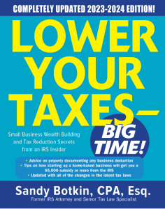 Lower Your Taxes Small Business Wealth Building and Tax Reduction Secrets from an IRS Insider 1st Edition By Sandy Botkin