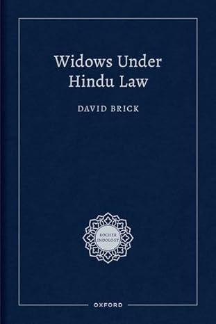 eBook For Widows Under Hindu Law 1st Edition By David Brick